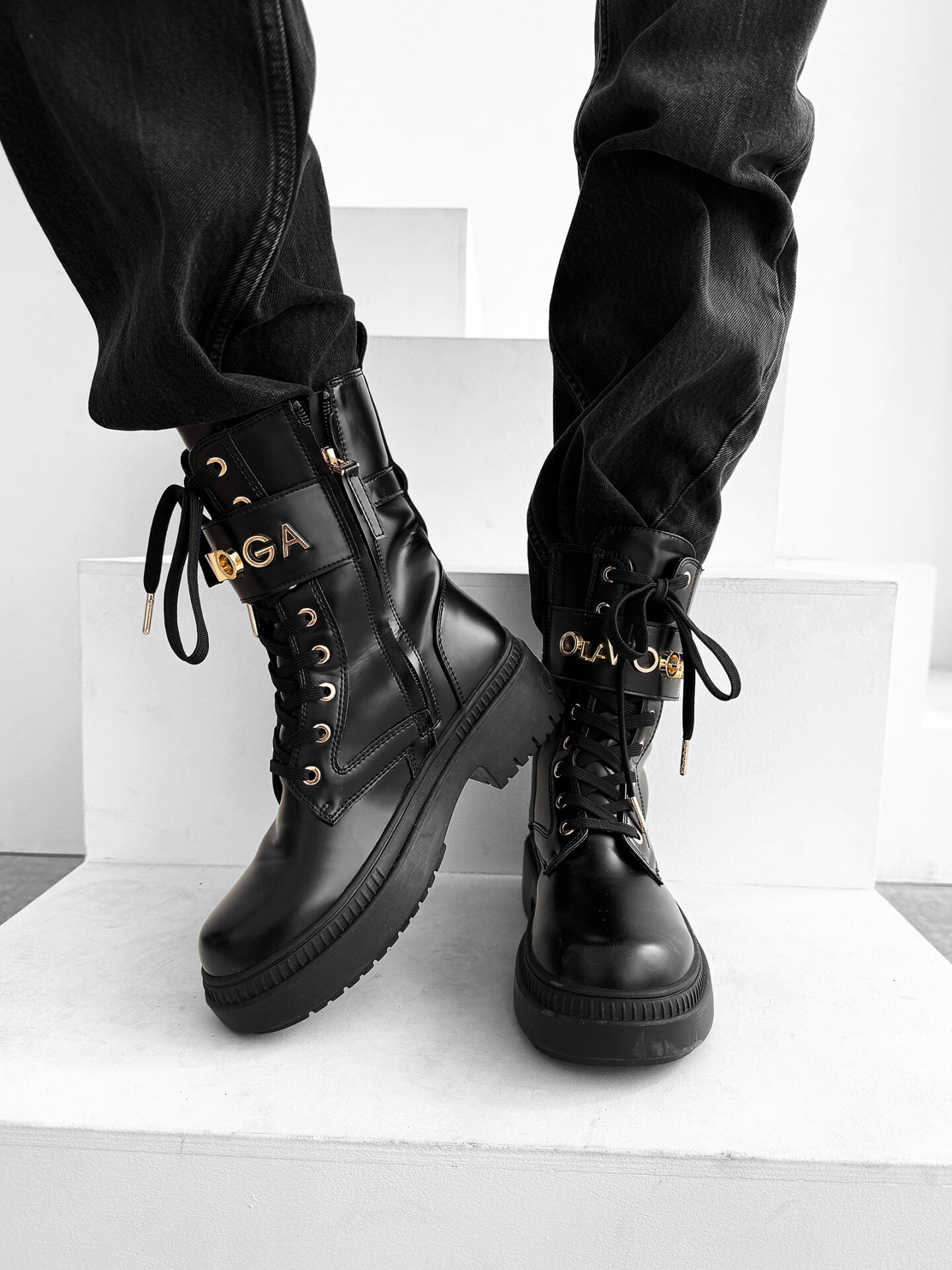 DICE BLACK WORK BOOTS