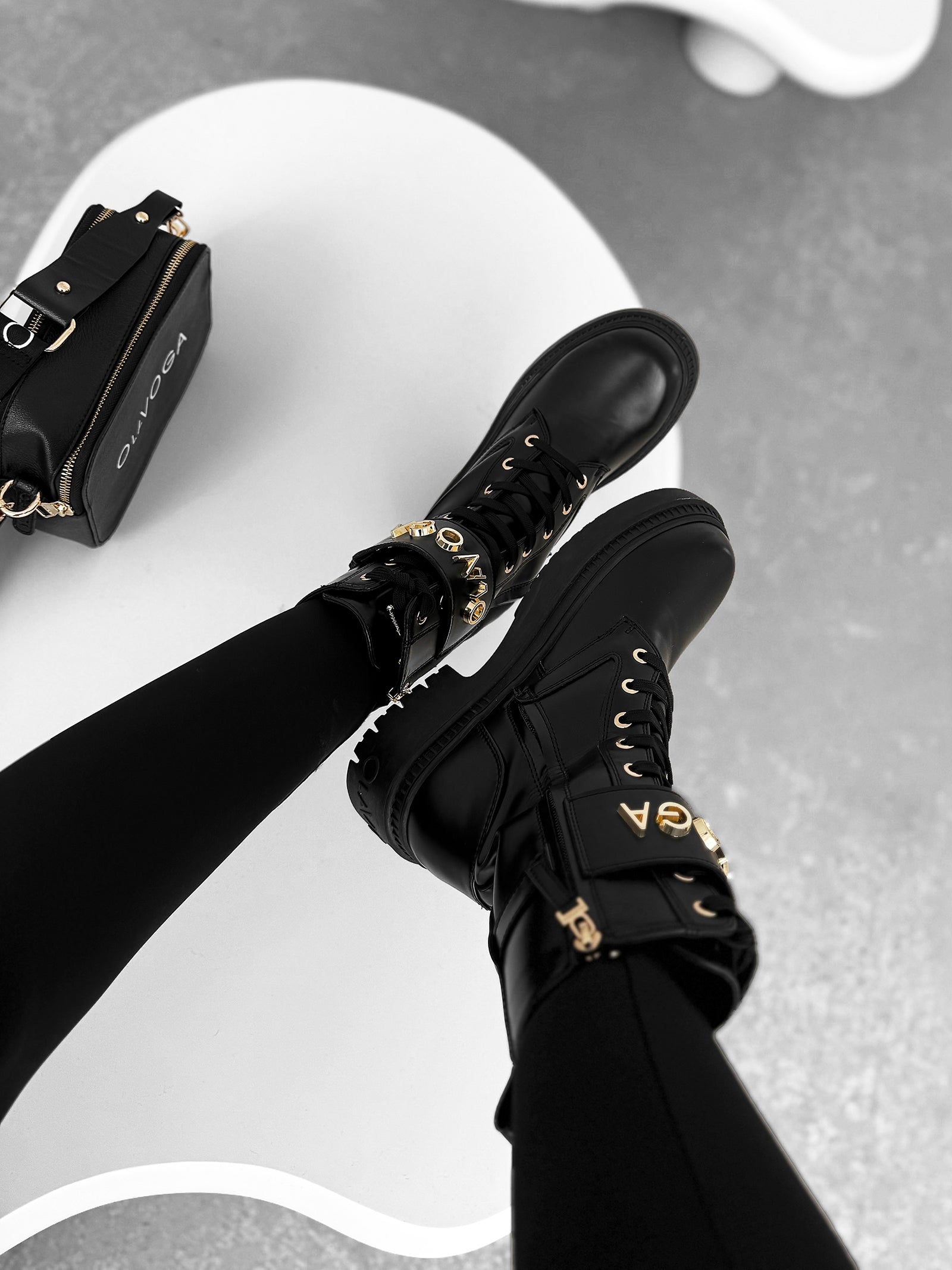 DICE BLACK WORK BOOTS