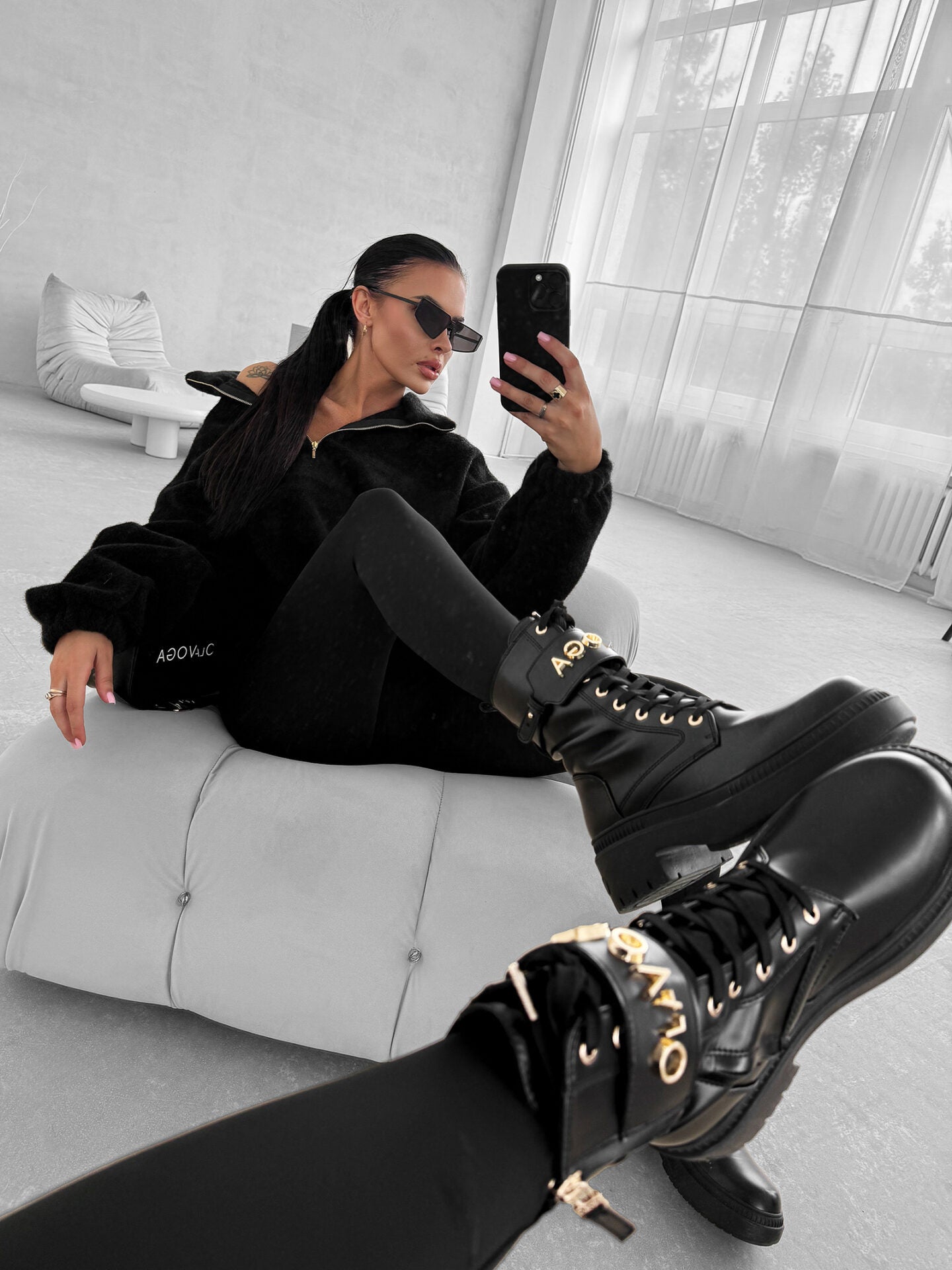 DICE BLACK WORK BOOTS