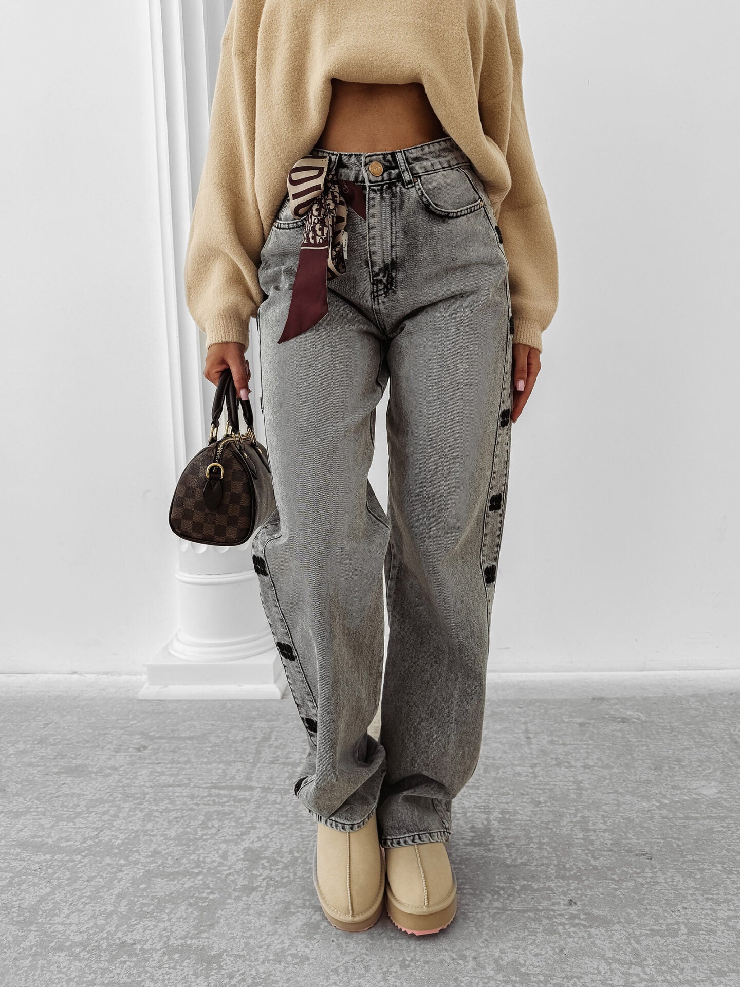 ELIOKIE jeans trousers gray