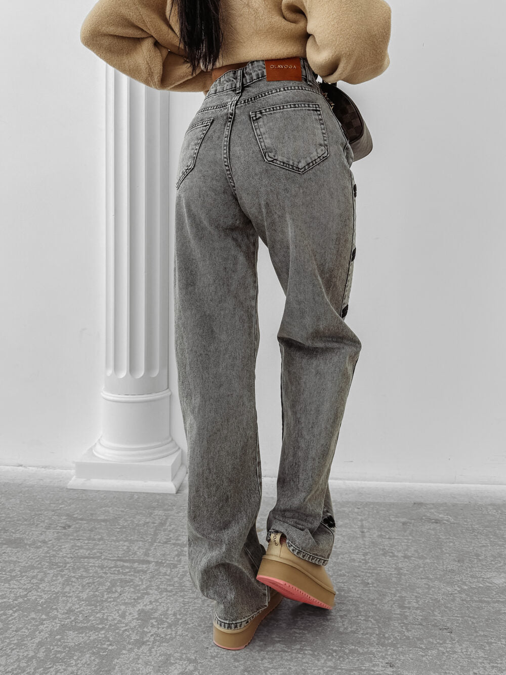 ELIOKIE jeans trousers gray