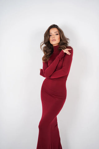 BURGUNDY BLISS MAXI DRESS