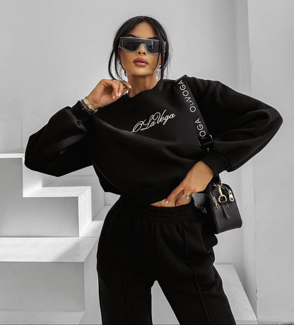 SCRITTO tracksuit set black