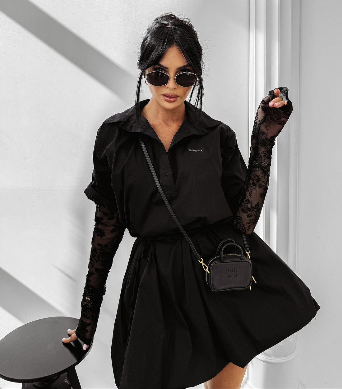 NIGHT CLAW elegant dress black