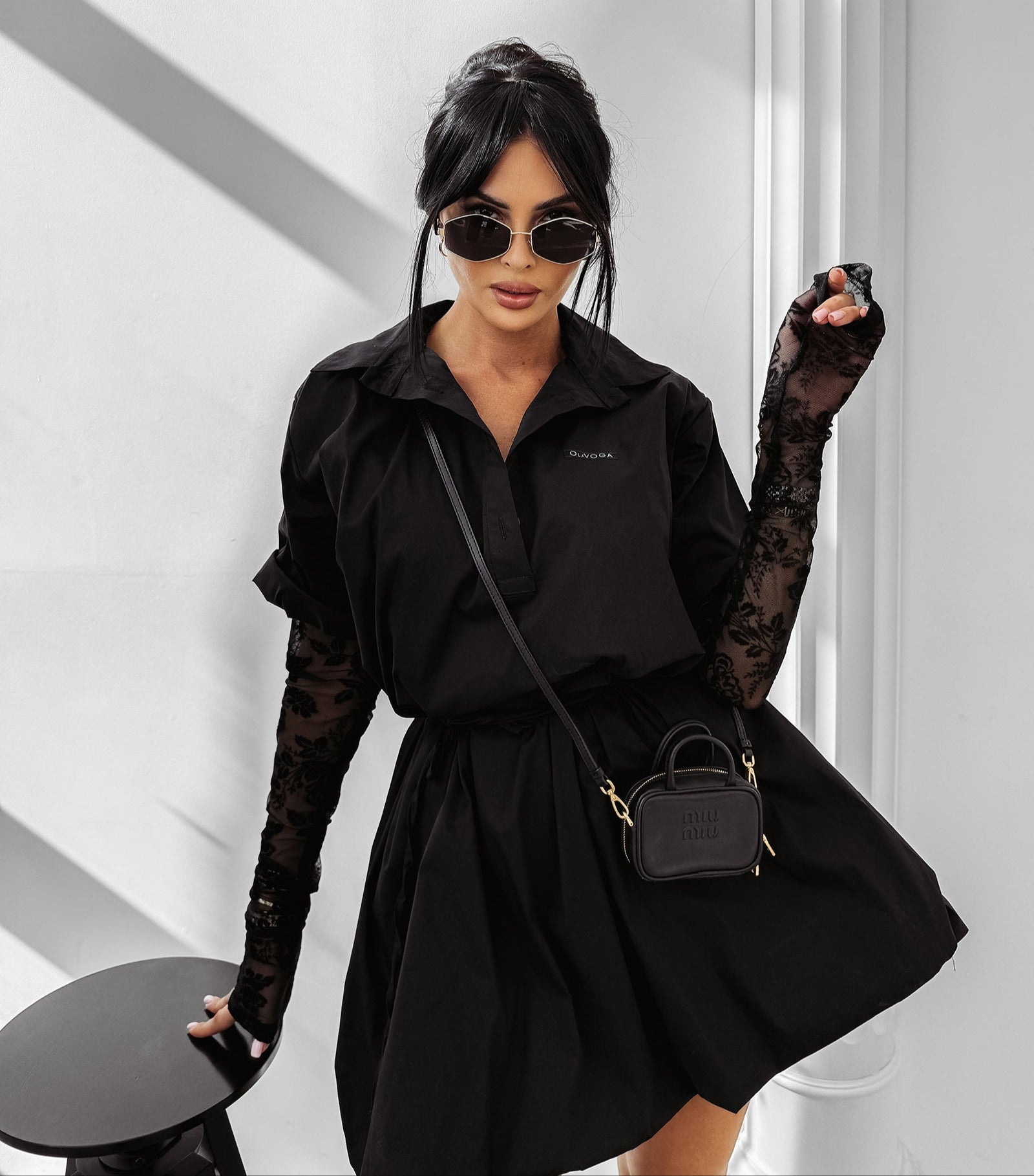 NIGHT CLAW elegant dress black