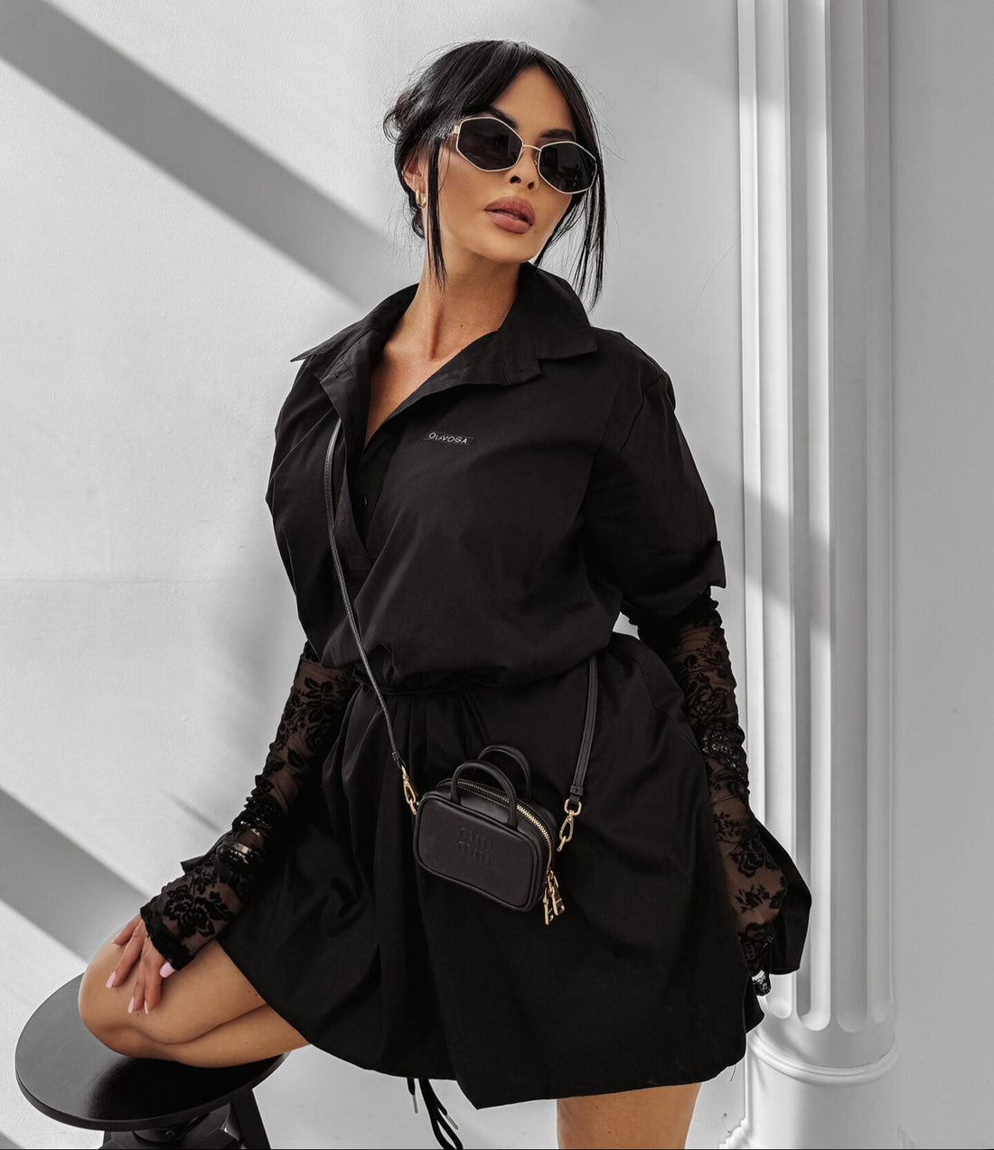 NIGHT CLAW elegant dress black