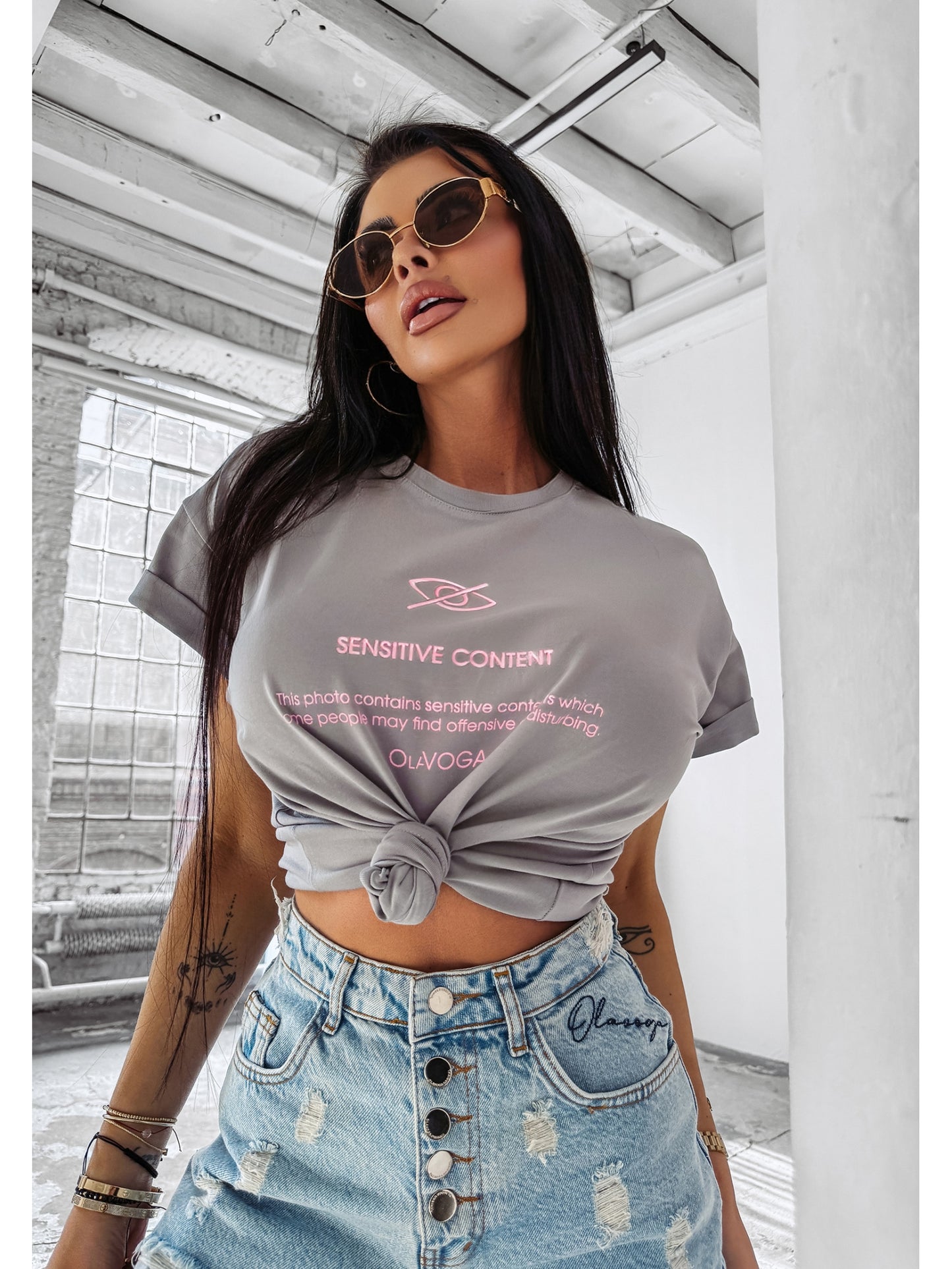 GLASS CLASSIC T-SHIRT GRAY